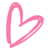 a pink heart on a black background